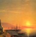 Восход солнца в Феодосии. 1855 - Sunrise in Feodosia. 185582 х 117 смХолст, маслоРомантизм, реализмРоссияЕреван. Государственная картинная галерея Армении